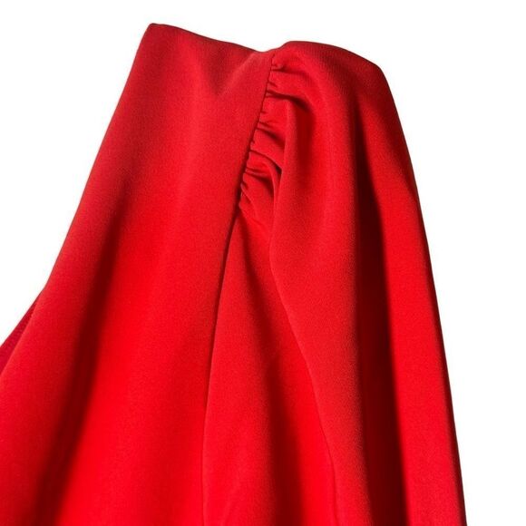 Michael Costello x REVOLVE Fabian Mini Dress in Red One Shoulder Minimalist L - Picture 10 of 14